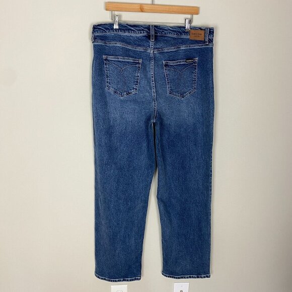Calvin Klein Jeans High Rise 90s Fit Womens 33 Medium Wash Blue - Picture 3 of 7